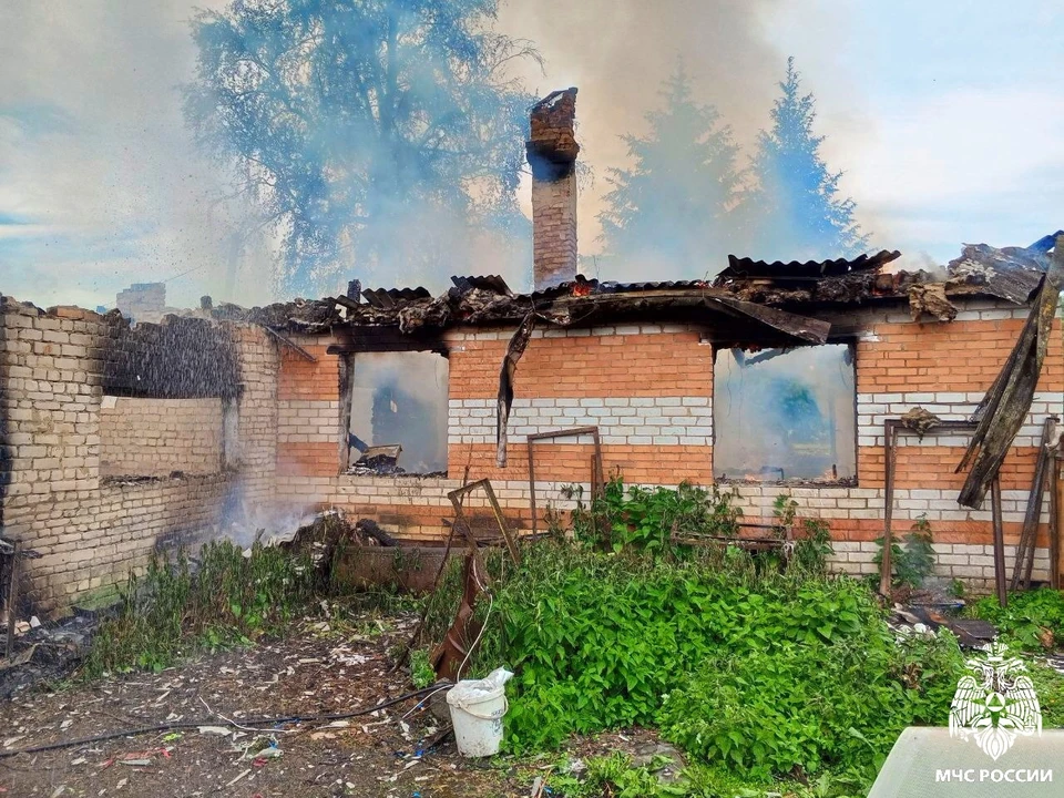 Смолянка потеряла дом в страшном пожаре Фото: ГУ МЧС России по Смоленской области