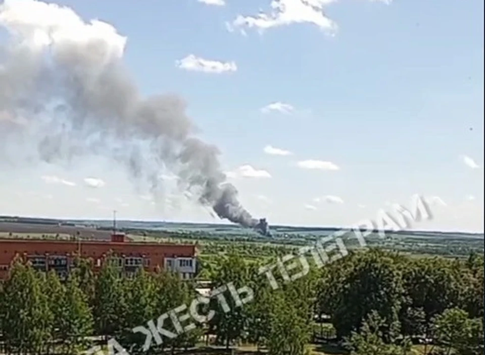 В Киреевском районе Тульской области сгорела полевая кухня. Фото: ТГ-канал "Тула. Жесть".
