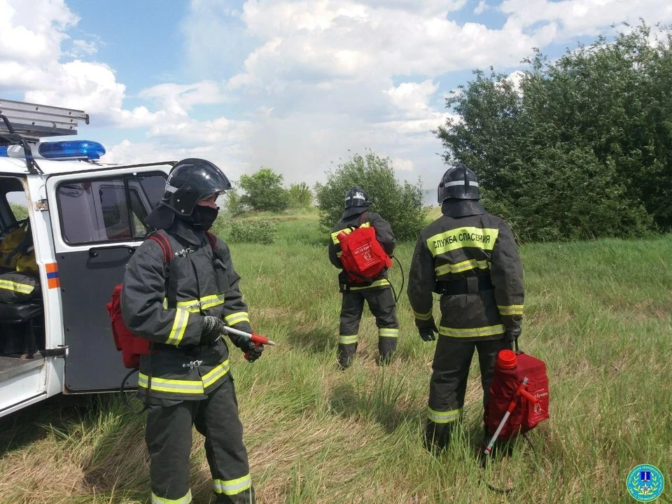 Пожарные спасли от возгорания ульяновскую пригородную деревню Кувшиновка | ФОТО: телеграм-канал Управление гражданской защиты Ульяновска