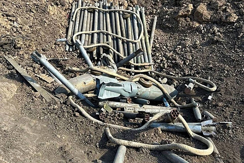 В ДНР росгвардейцы уничтожили схрон с реактивными боеприпасами ВСУ. Фото: ТГ/Росгвардия