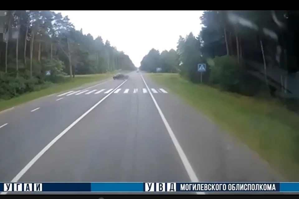 Авария с двумя погибшими под Могилевом попала на видео. Фото: стоп-кадр | видео УВД Могоблисполкома.