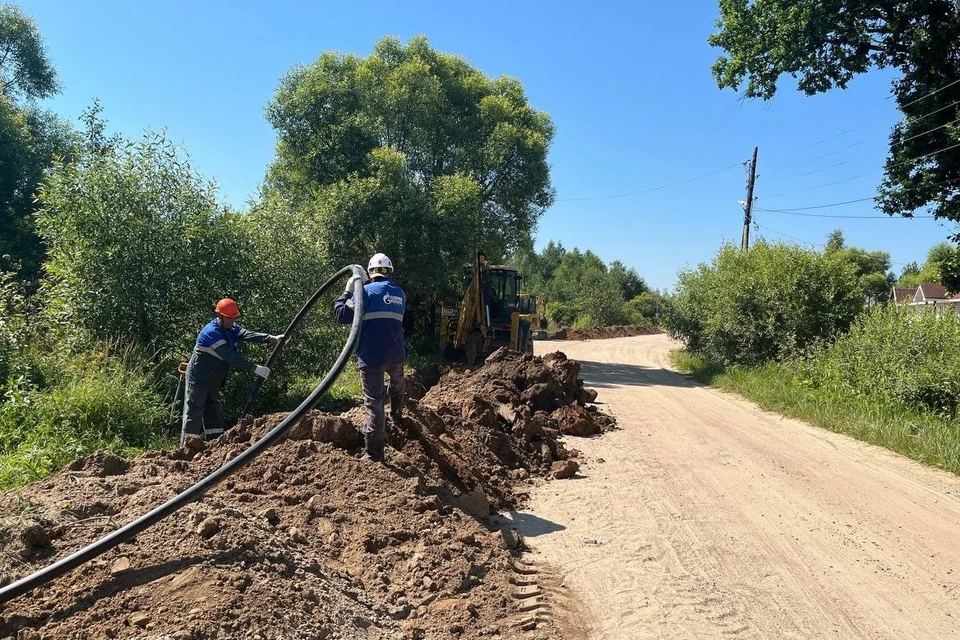 В деревне проложили газопровод к школе. Фото: предоставлено АО "Газпром газораспределение Тверь"