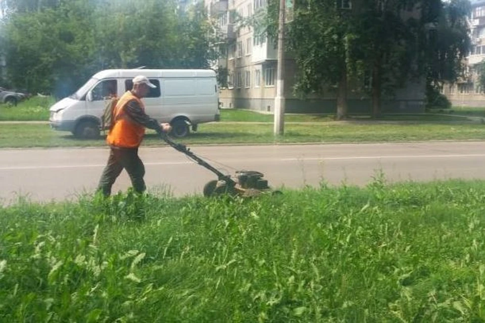 Траву косят в каждом районе города
