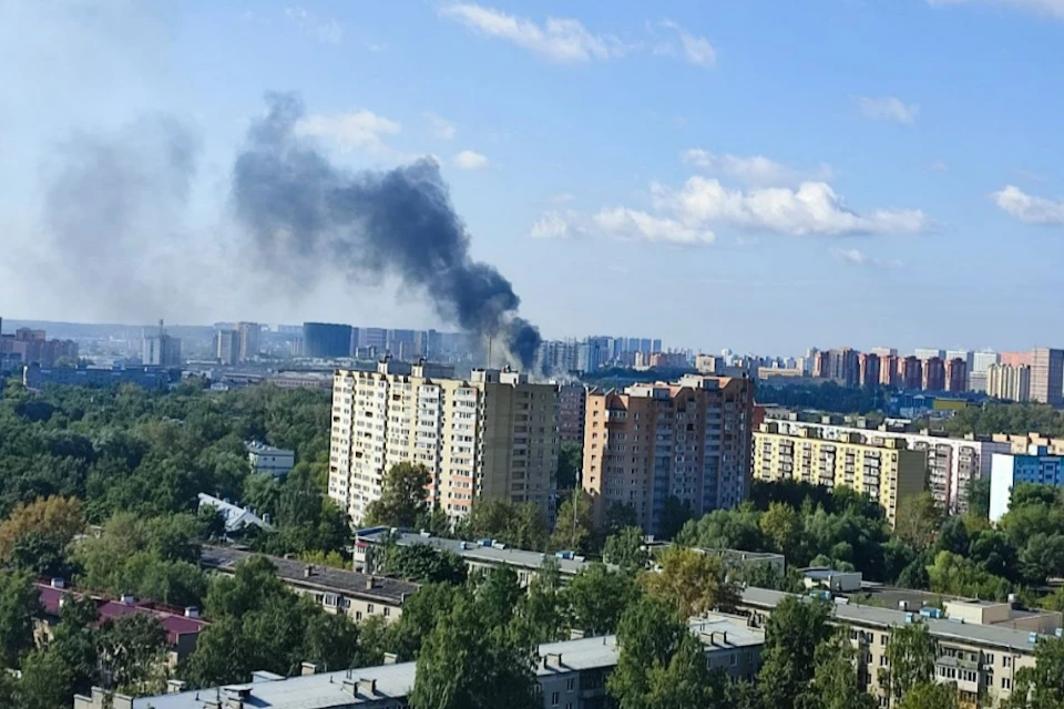 В подмосковных Люберцах произошел пожар в производственном здании