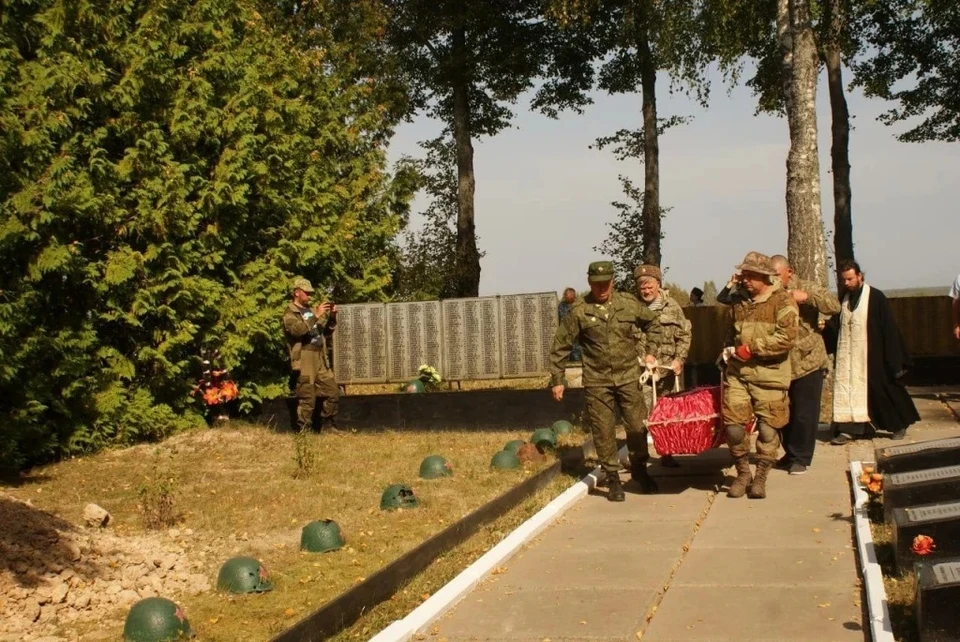 В Калужской области перезахоронили останки бойцов ВОВ