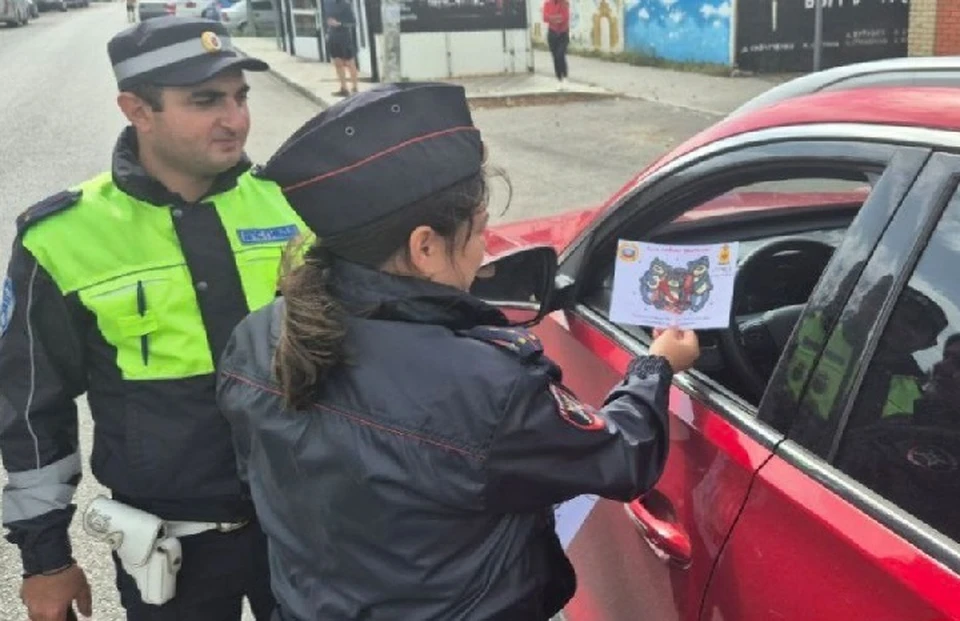 В Геническе Херсонской области провели профилактическую акцию по безопасной перевозке детей. ФОТО: ГУ МВД России по Херсонской области