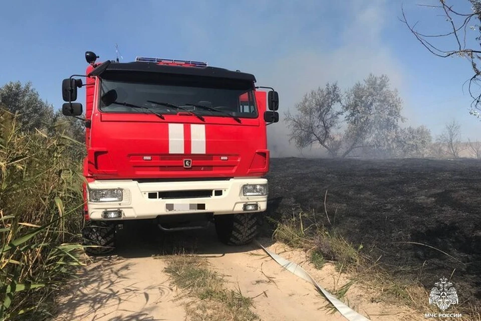 Пожар без пострадавших произошел в Херсонской области. Фото: ГУ МЧС России по Херсонской области