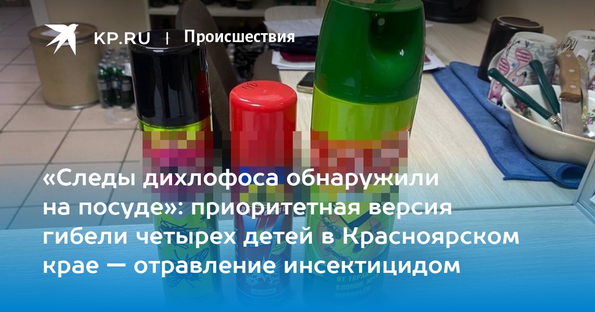 На посуде в доме семьи под Красноярском, где погибли дети, нашли инсектицид Дзен