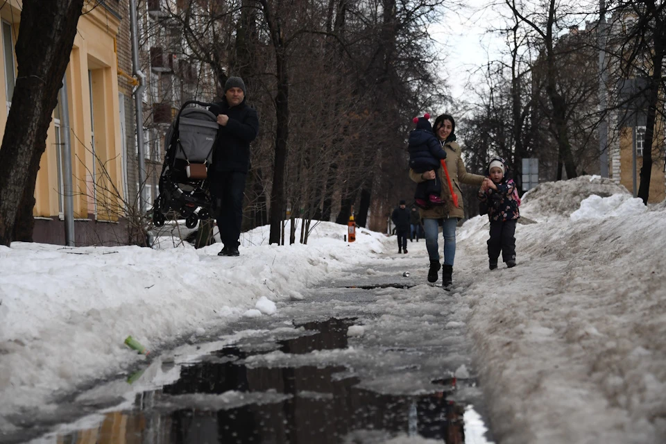 В столичном регионе двое суток держалась оттепельная погода