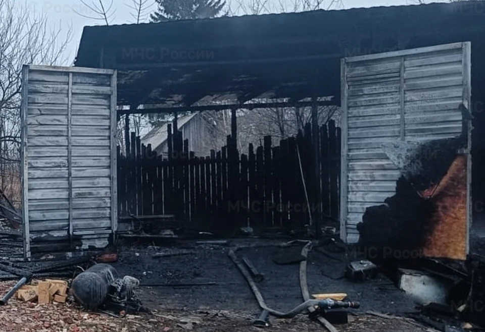 В Калужской области пи пожаре пострадал мужчина