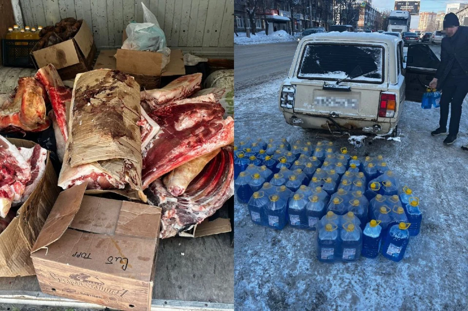 Мясо, мёд и незамерзайку изъяли у торговцев-нелегалов в Новосибирске. Фото: Мэрия Новосибирска.
