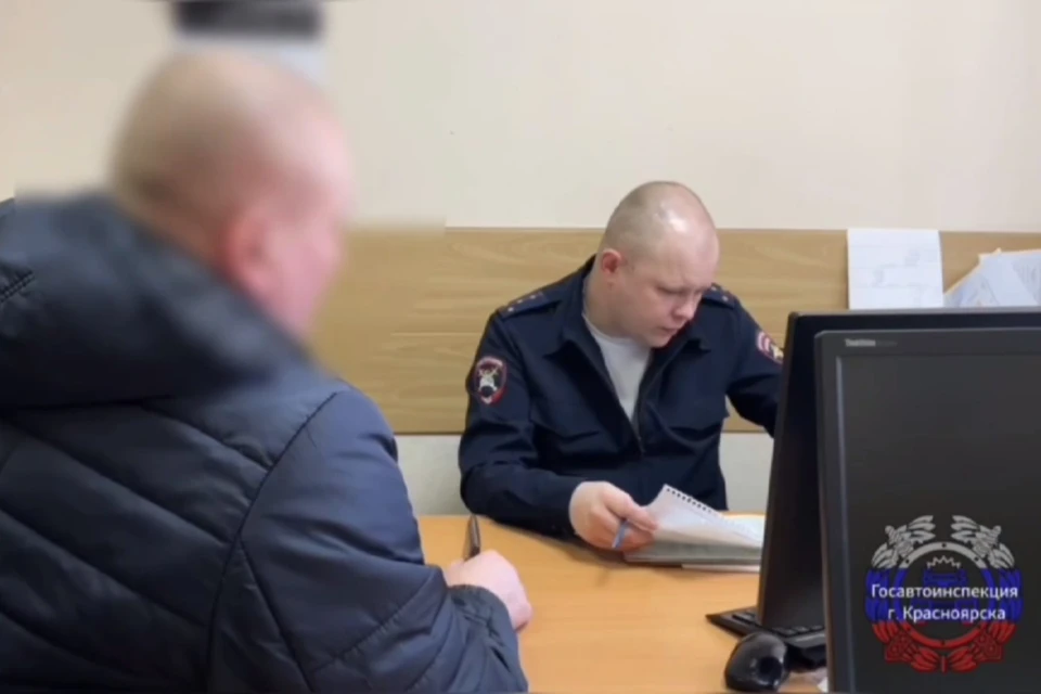 Скриншот: видео Госавтоинспекции Красноярского края