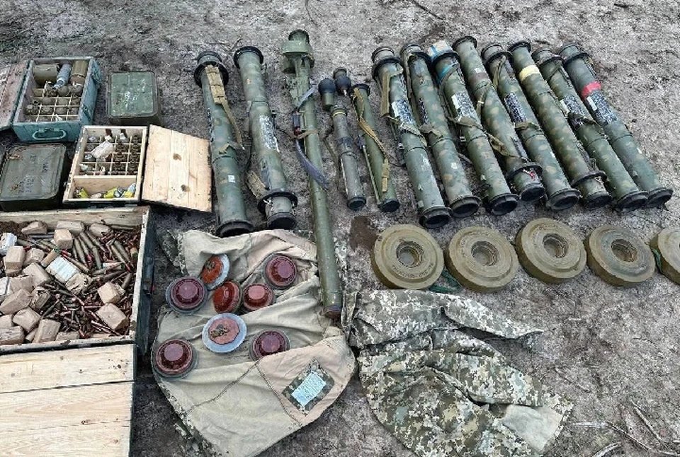В Запорожской области нашли крупный схрон с оружием и боеприпасами. ФОТО: Росгвардия