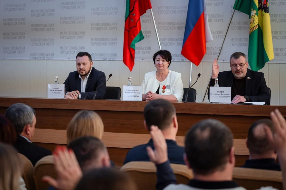 Галина Данильченко покинула пост главы Мелитополя. Фото - тг-канал Максима Пухова