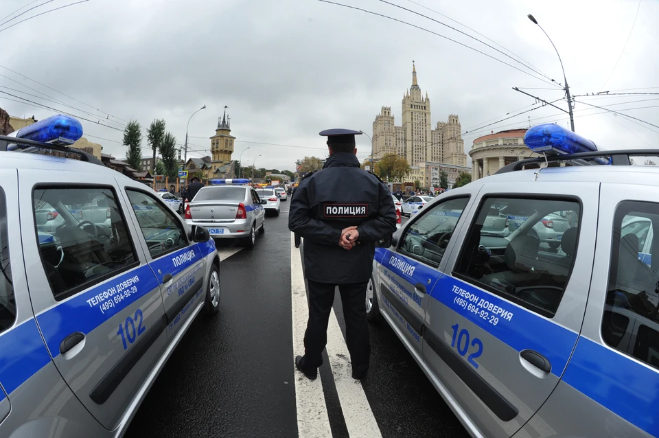 Патрульные автомобили полиции.