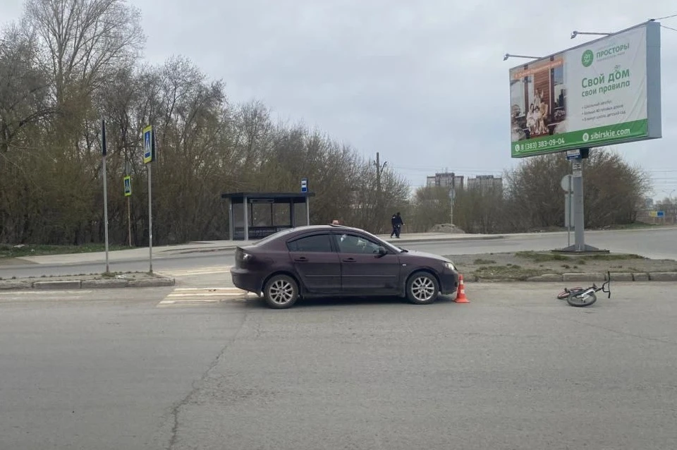 В Новосибирске «Мазда» сбила 10-летнего мальчика на велосипеде. Фото: ГАИ по Новосибирску