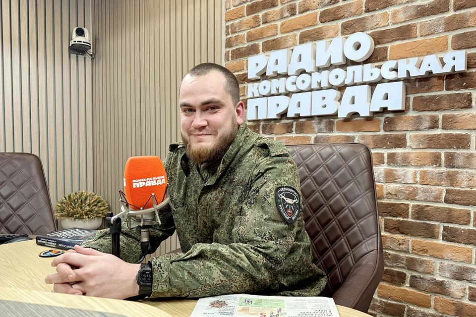 Георгий Кантария на радио "Комсомольская правда". Фото: Анна Никитина