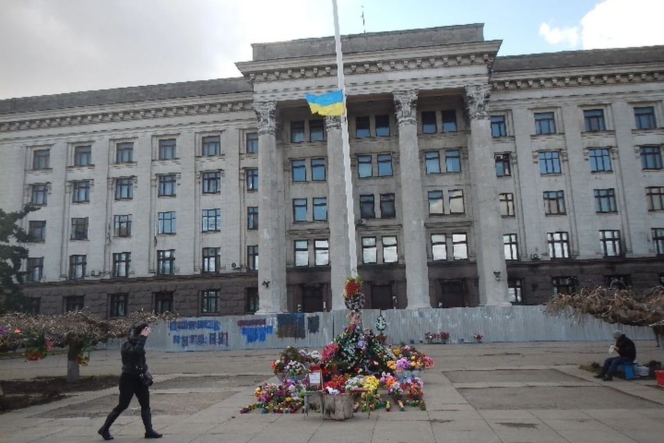 Сожженный 2 мая 2014 года Дом профсоюзов в Одессе