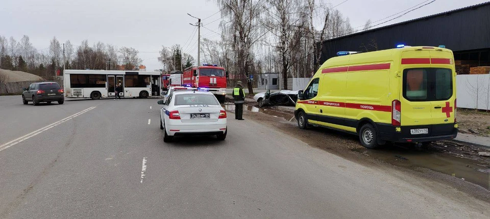 Авария произошла на улице Павла Корчагина. Фото: Госавтоинспекция Кировской области