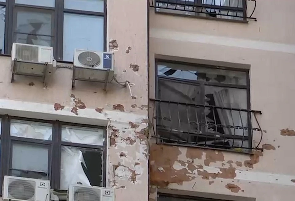 Дома после обстрела. Фото: скриншот видео из тг-канала Андрея Кравченко