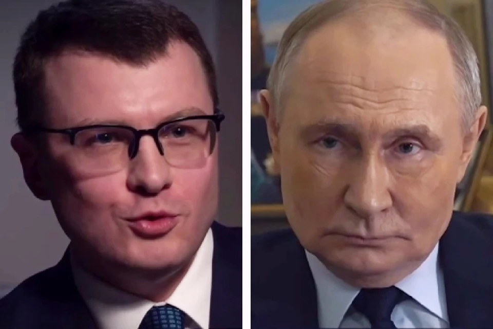 Журналист Павел Зарубин и президент России Владимир Путин