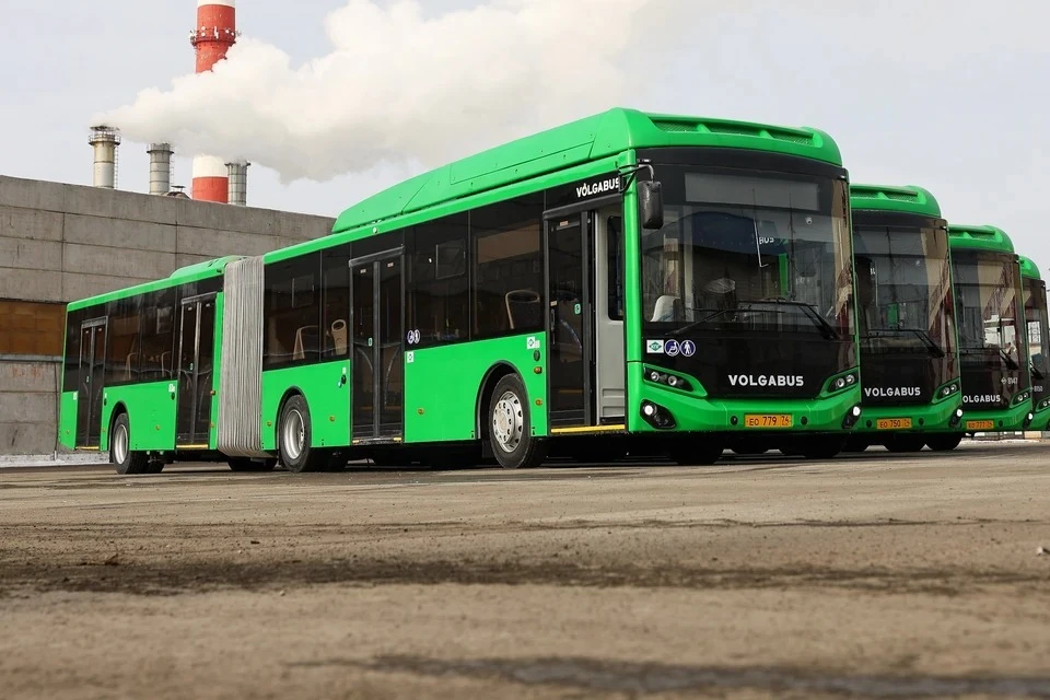На маршруте №64 работают автобусы-гармошки