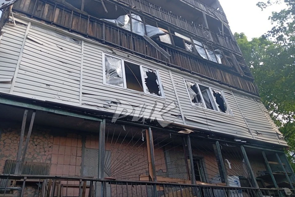 Последствия массированного обстрела Горловки со стороны ВСУ. Фото: ТГ/Приходько