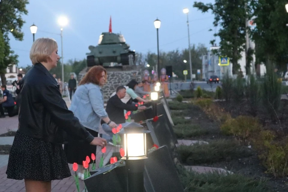 В Волновахе открыли Сквер Освободителей. Фото: ТГ/Пушилин