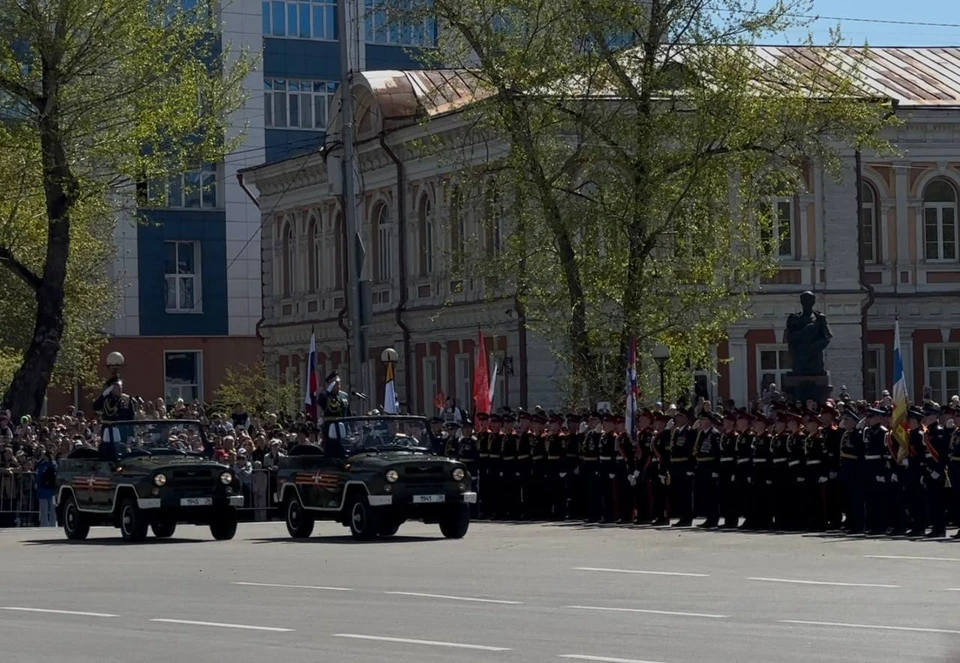 Парад в честь празднования 80-летия Победы прошел в Иркутске.