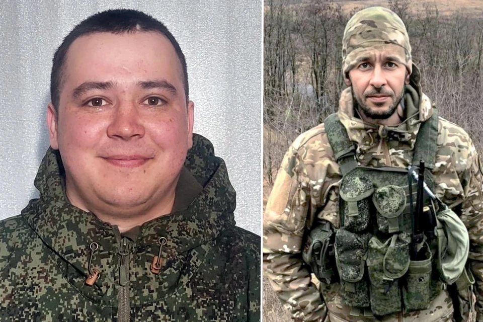 Рядовой Альфир Мусин и Гвардии младший лейтенант Андрей Опарин