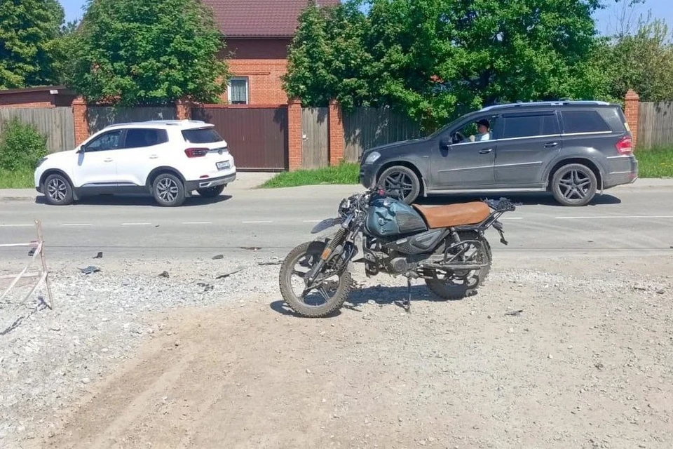 Байкер погиб в ДТП в селе Новолуговое. Фото: ГАИ Новосибирской области