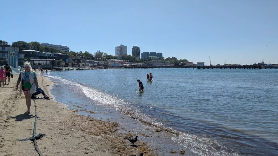 На Центральном пляже Анапы.