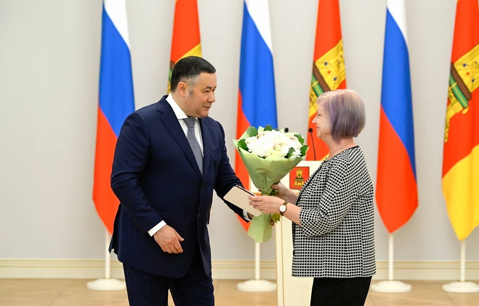 На церемонии награждения.