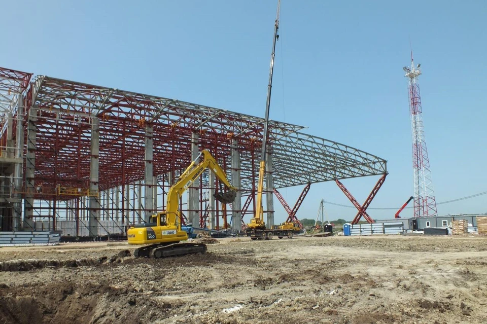Строительство нового терминала краснодарского аэропорта Фото: t.me/SouthAirports