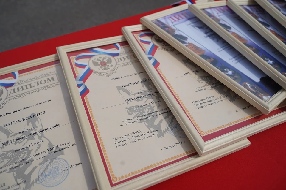 По итогам соревнований в общекомандном зачете лидирующие позиции завоевала команда МО МВД России «Чаплыгинский». Фото УМВД России по Липецкой области.
