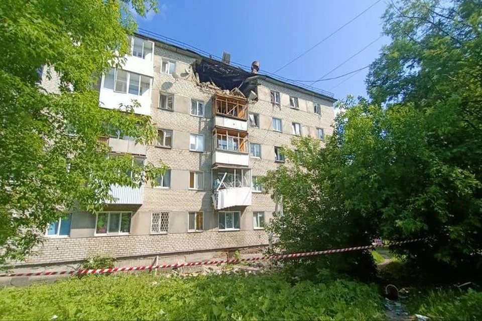 В пятиэтажном жилом доме произошел взрыв газа. Фото: из telegram-канала Дениса Паслера