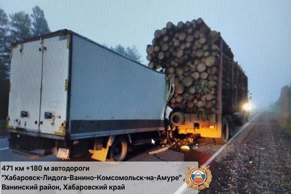 Водитель погиб после столкновения с тягачом в Хабаровском крае Фото: Госавтоинспекция УМВД России по Хабаровскому краю