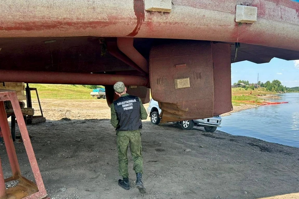 После аварии с теплоходом на Енисее заведено уголовное дело. Фото: СК