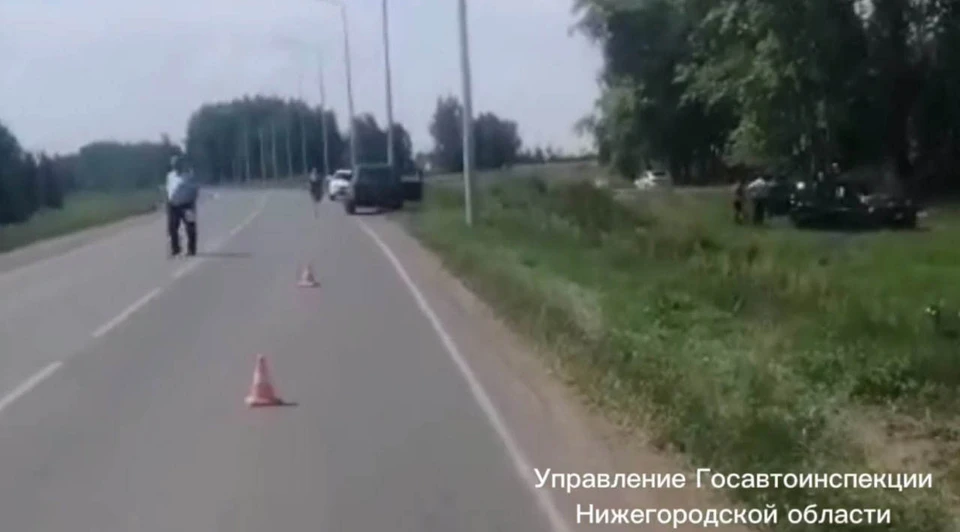 54-летняя женщина погибла в ДТП в селе Большое Болдино. Фото: пресс-служба УГИБДД по Нижегородской области.
