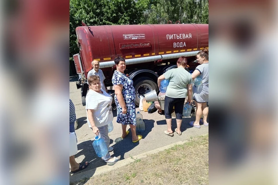 Подвоз воды организовали жителям Бердянска, оставшимся без централизованной подачи. Фото: администрация Бердянска