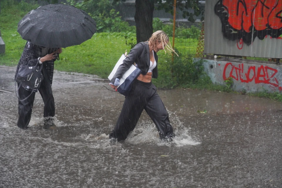 Во время залпового ливня в Нижнем Новгороде выпало 50% месячной нормы осадков.