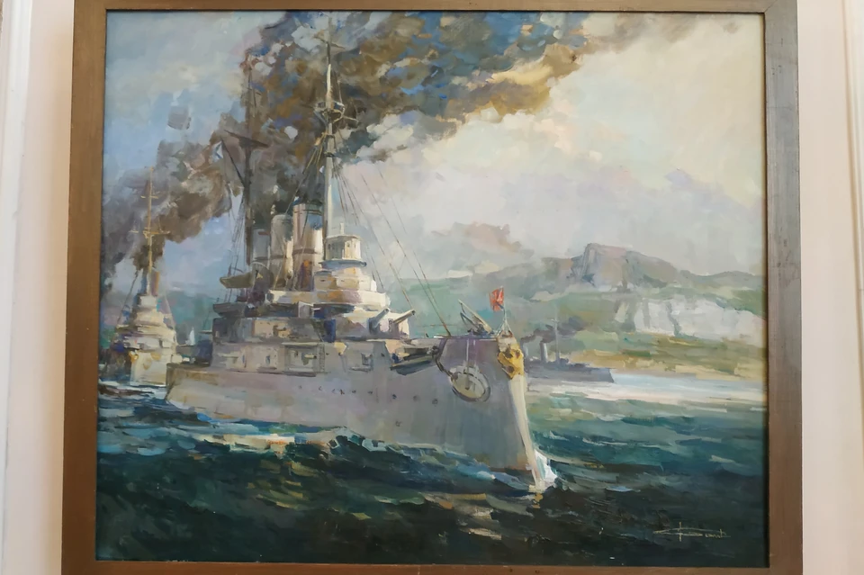«Св. Евстафий на траверзе мыса Сарыч». Картина Сергея Берлова.