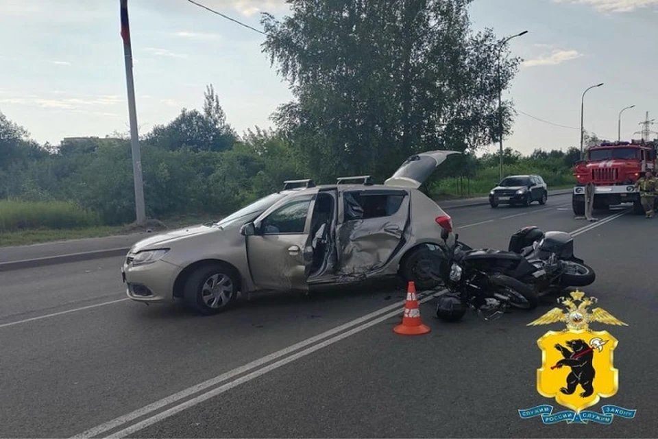 Мотоциклист и его пассажирка в больнице. Фото: УМВД РФ по Ярославской области