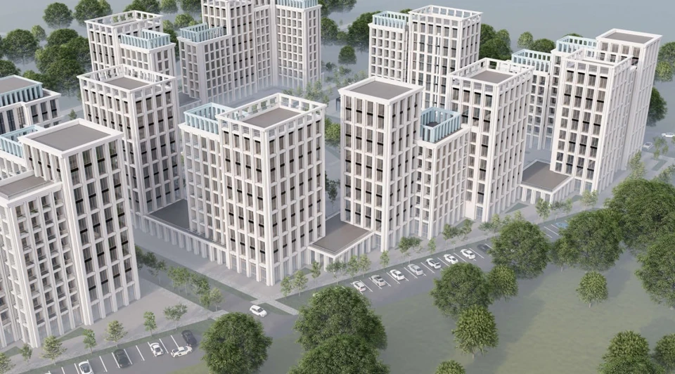 Такой застройки Краснодон еще не видел. ФОТО: Правительство ЛНР