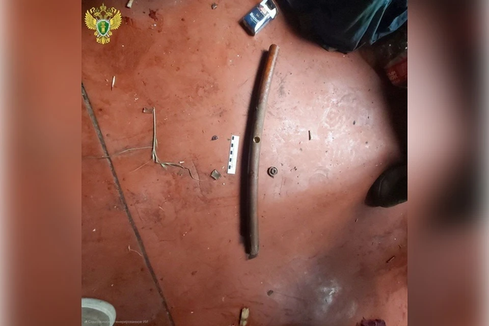 Этой арматурой забили жителя села Водяное за якобы попытку кражи телефона и аудиоколонки. Фото: прокуратура Запорожской области