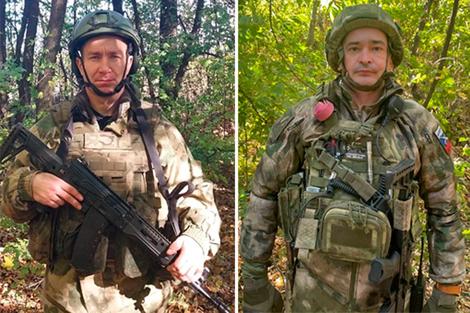 Гвардии младший сержант Данил Котов и гвардии младший сержант Андрей Воскресенский