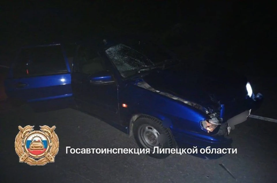 21-летний водитель автомобиля ВАЗ-211440 допустил наезд на 16-летнего велосипедиста. Фото управления Госавтоинспекции по Липецкой области.