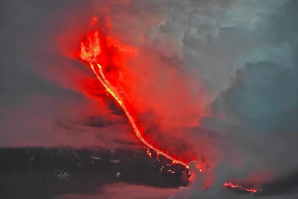 Это уже второе извержение Ключевского за сутки. Фото: Kamchatka_life.ru