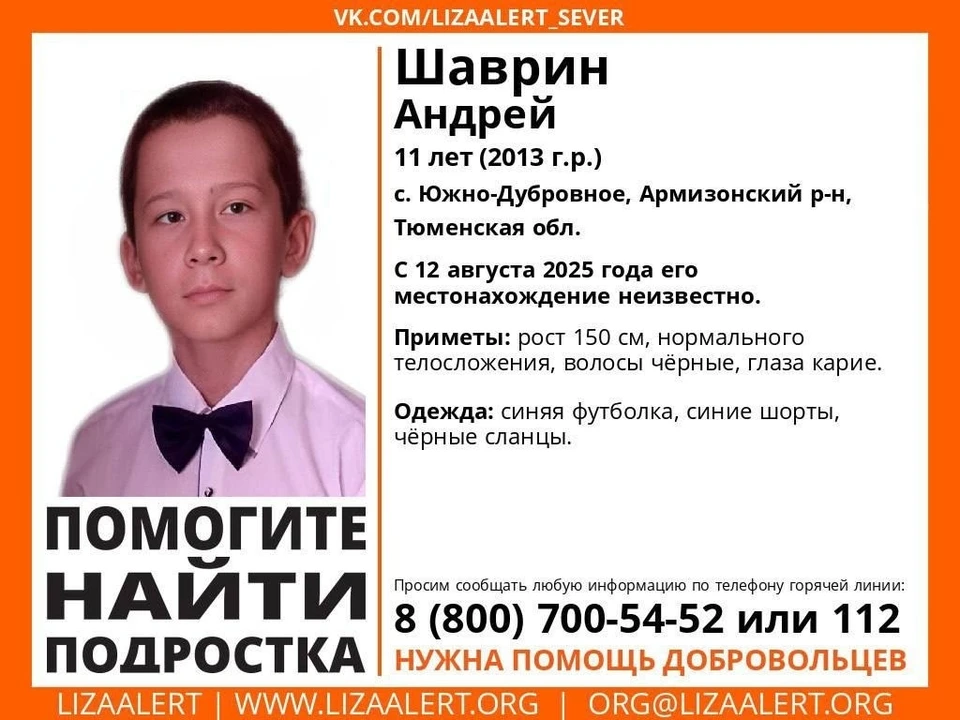 Фото: поисковый отряд «ЛизаАлерт» Тюменской области.