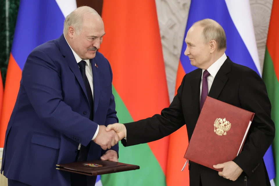 Президент России Владимир Путин и Лидер Белоруссии Александр Лукашенко